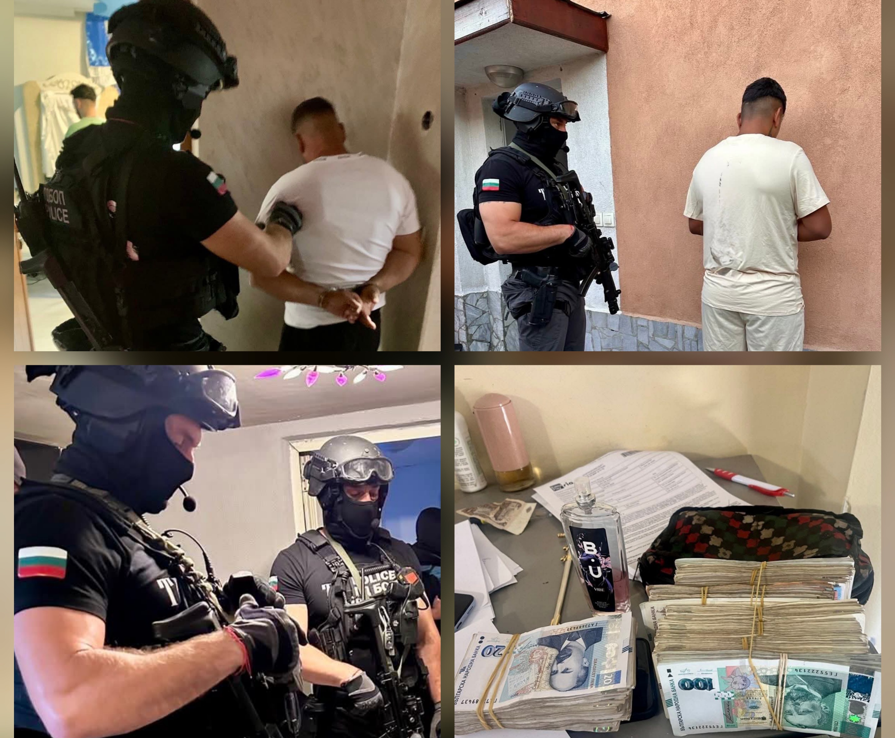 ГДБОП арестува петима от лихварска група в Разлог, иззети са над 50 000 лв., злато, оръжие и дебитни карти