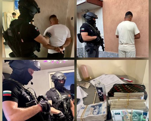 ГДБОП арестува петима от лихварска група в Разлог, иззети са над 50 000 лв., злато, оръжие и дебитни карти
