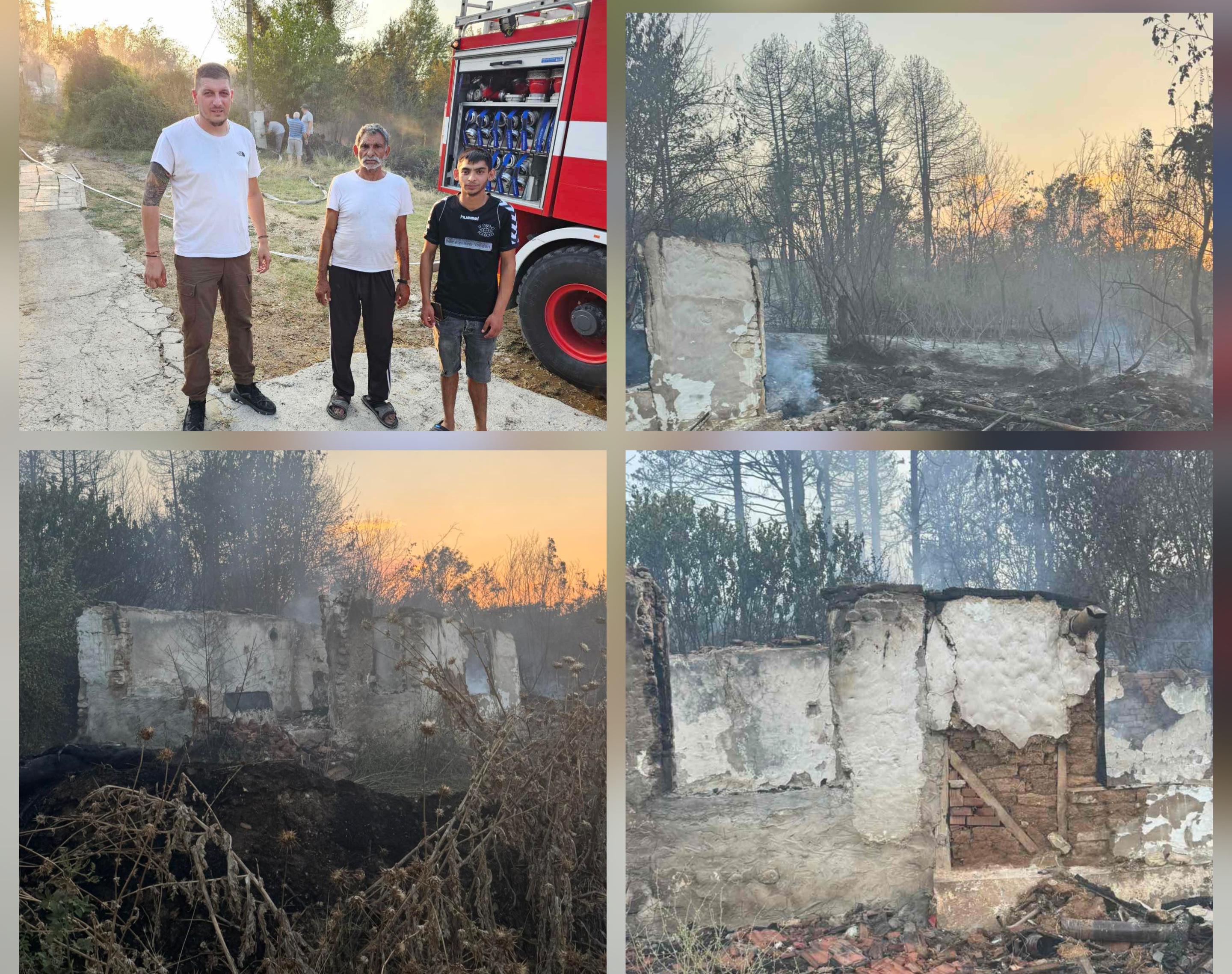 Потушен е пожарът в Катунци. Едно семейство остана без къща, изгоря и фотоволтаична централа