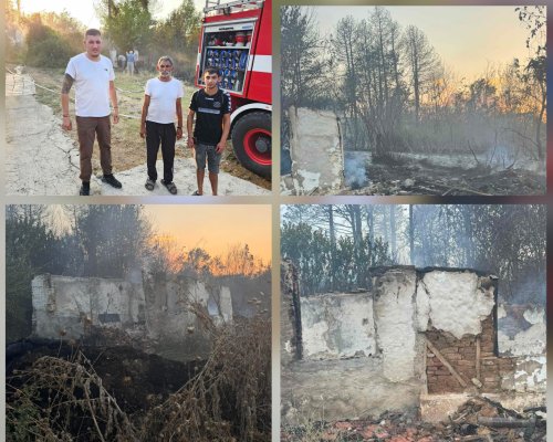 Потушен е пожарът в Катунци. Едно семейство остана без къща, изгоря и фотоволтаична централа