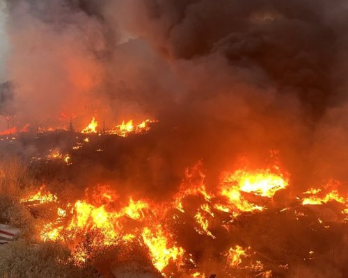 Голям пожар бушува край Копривлен