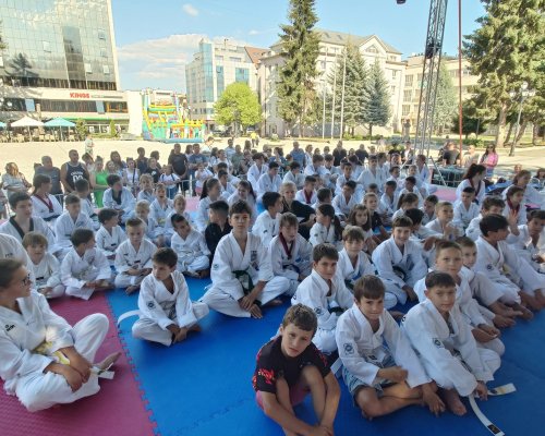 Златният тим на  Чо Елит посрещна над 100 деца на 15-о вътрешно състезание по таекуондо на площада в Разлог