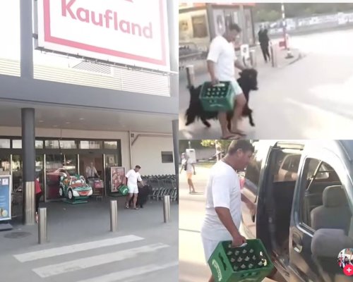 Благоевградчанин пазарува с рогат пръч в Кауфланд