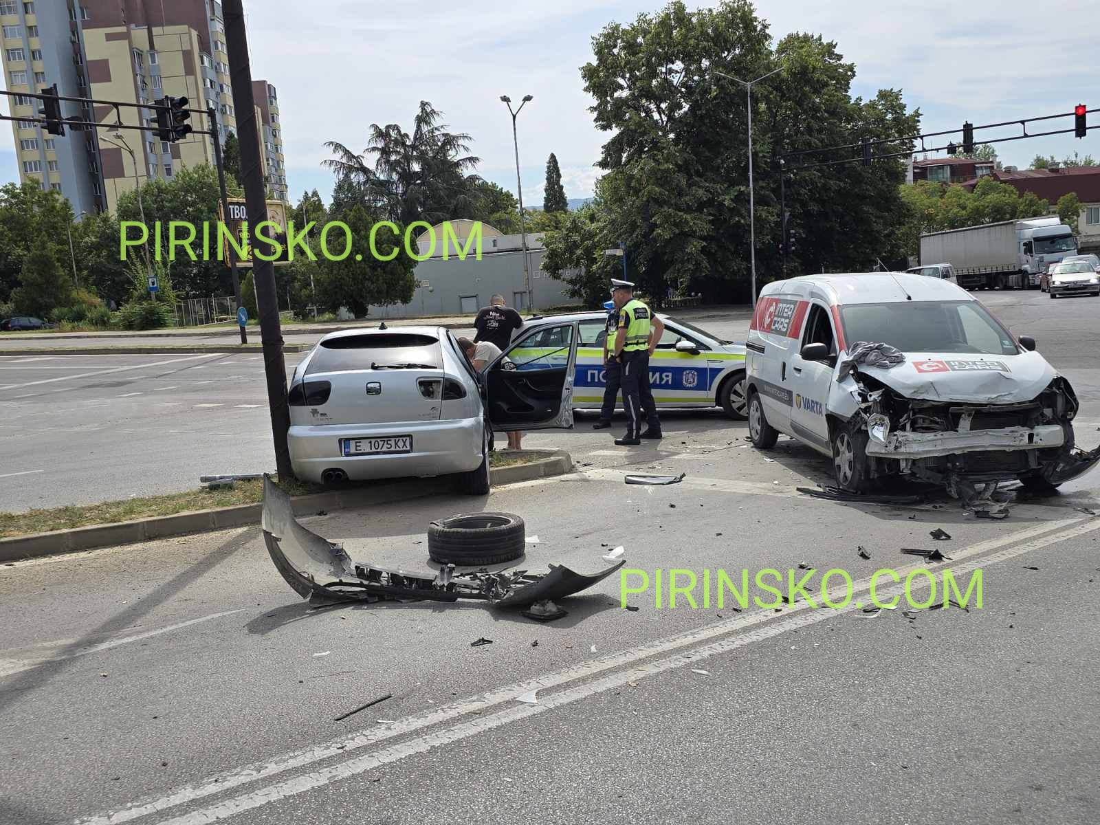 Катастрофа на кръстовището при ЮЗУ в Благоевград