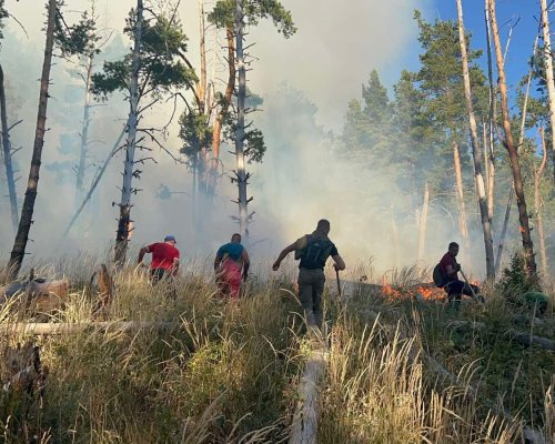 Пожарът над село Горно Осеново все още не е напълно овладян