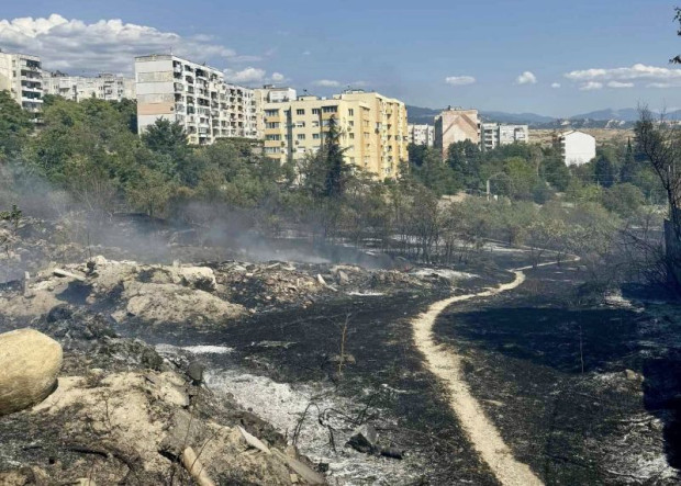 Пожар възникна на Е-79 край Сандански, овладяха го светкавично