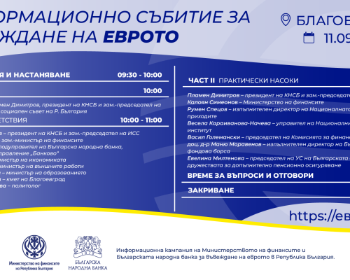 Благоевград въвежда еврото- информационна среща и зрелищно дрон шоу за финал