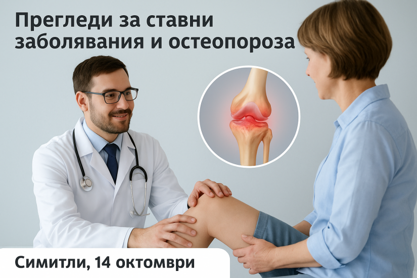Специалист ревматолог преглежда в Симитли на 14 октомври Специалист ревматолог преглежда в Симитли на 14 октомври