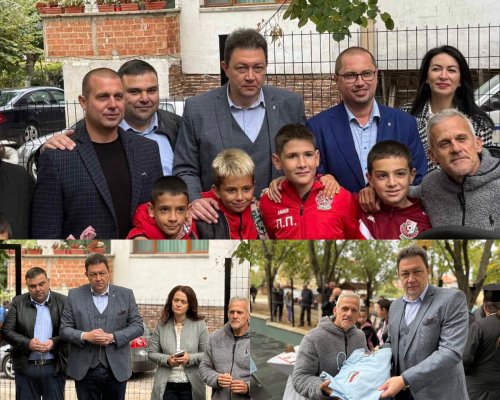 Легендарният Йордан Йовчев откри нова спортна площадка в Петрич