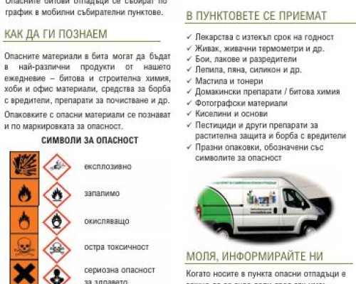 Община Благоевград и БалБок Инженеринг  АД организират кампания за събиране на опасни отпадъци от домакинствата