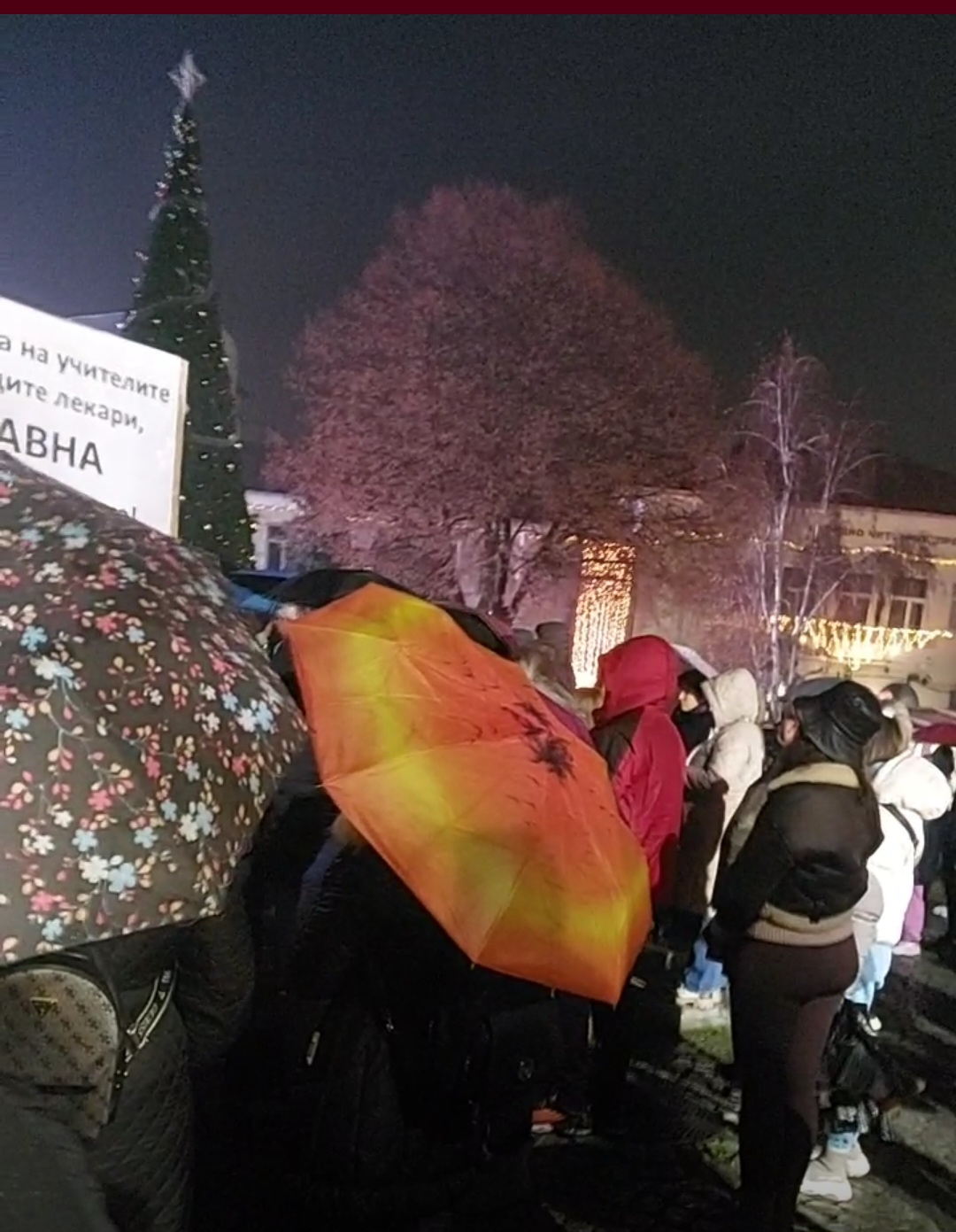 Въпреки дъжда: Около 200 души се събраха на протест в Гоце Делчев