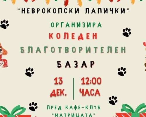 Неврокопски лапички  с Коледен благотворителен базар на 13 декември