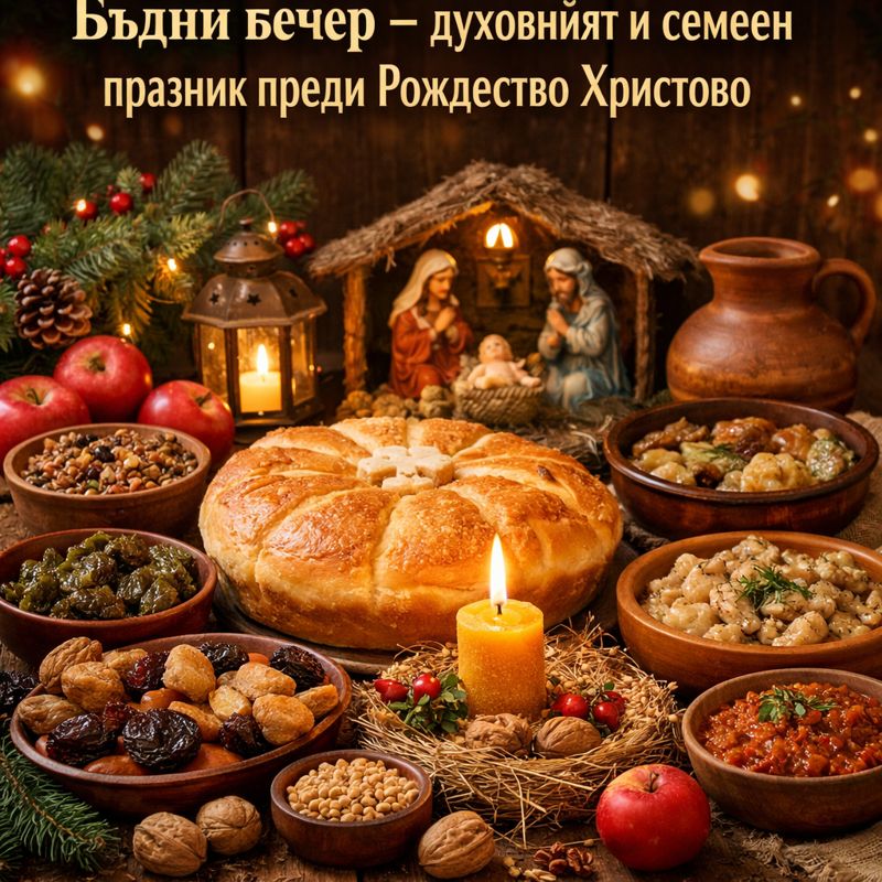 Бъдни вечер е ! Духовният и семеен празник преди Рождество Христово Бъдни вечер е ! Духовният и семеен празник преди Рождество Христово