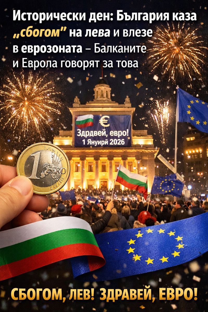 Исторически ден: България каза  сбогом  на лева и влезе в еврозоната -Балканите и Европа говорят за това