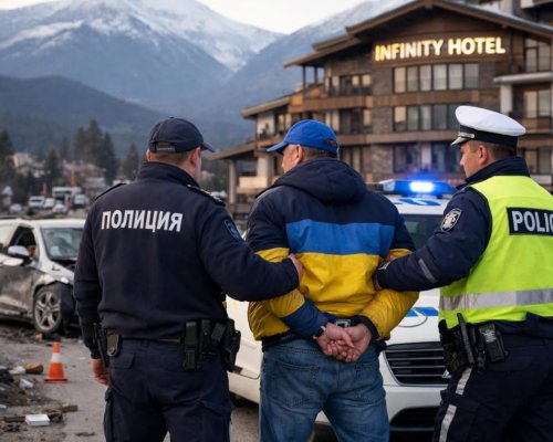 Кьоркютук пиян украинец катастрофира пред хотел в Банско
