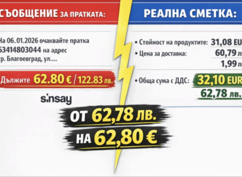 Еврото е тук: Как 62 лева се превърнаха в 62 евро! Благоевградчанка поръча детски пижами от Синсей и остана шокирана, когато поръчката пристигна