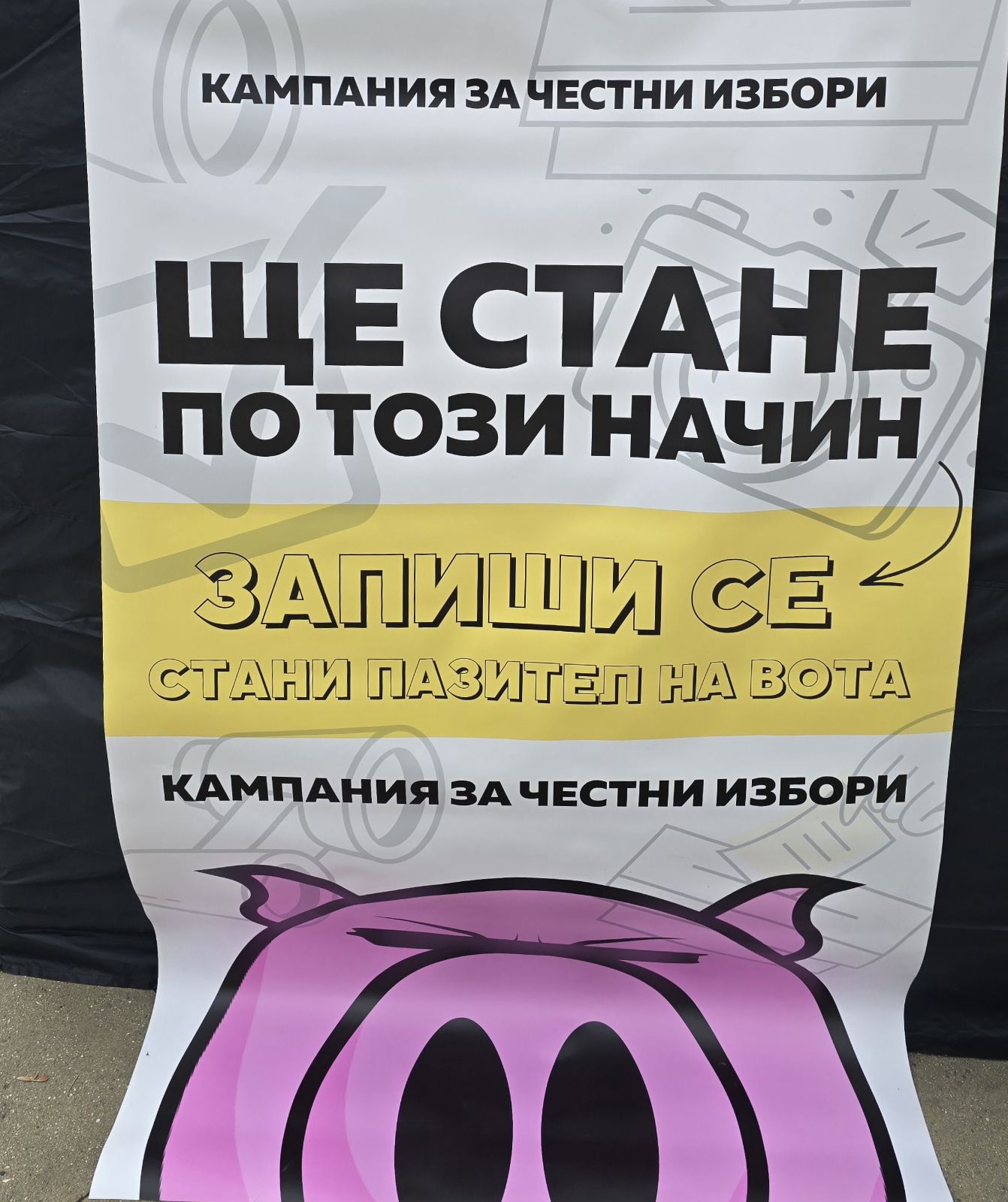 Символът на протестите Прасето тръгна на национално турне, първа спирка Благоевград