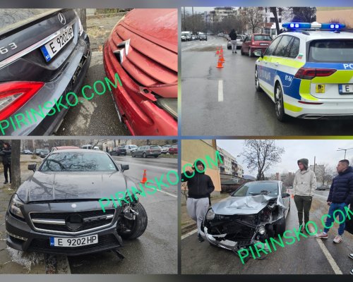 Млад шофьор помете три автомобила на бул.  Пейо Яворов  в Благоевград