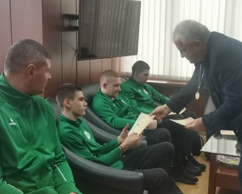 Кметът Владимир Москов се срещна с младите шампиони от ХК Пирин-64 в Гоце Делчев
