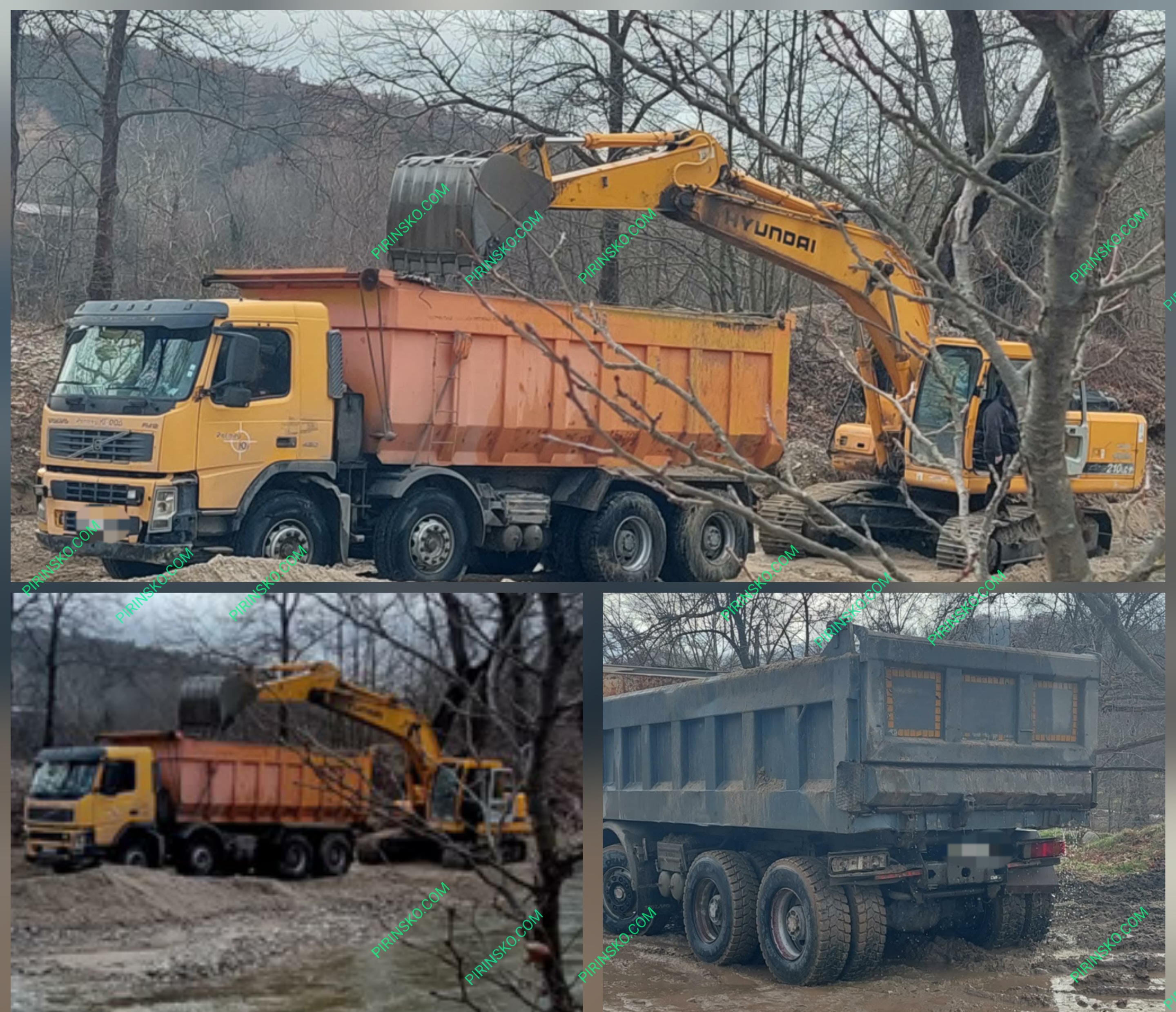 ДАНС, Басейнова дирекция и МВР задържаха три камиона и багер за незаконен добив на баластра край Катунци ДАНС, Басейнова дирекция и МВР задържаха три камиона и багер за незаконен добив на баластра край Катунци