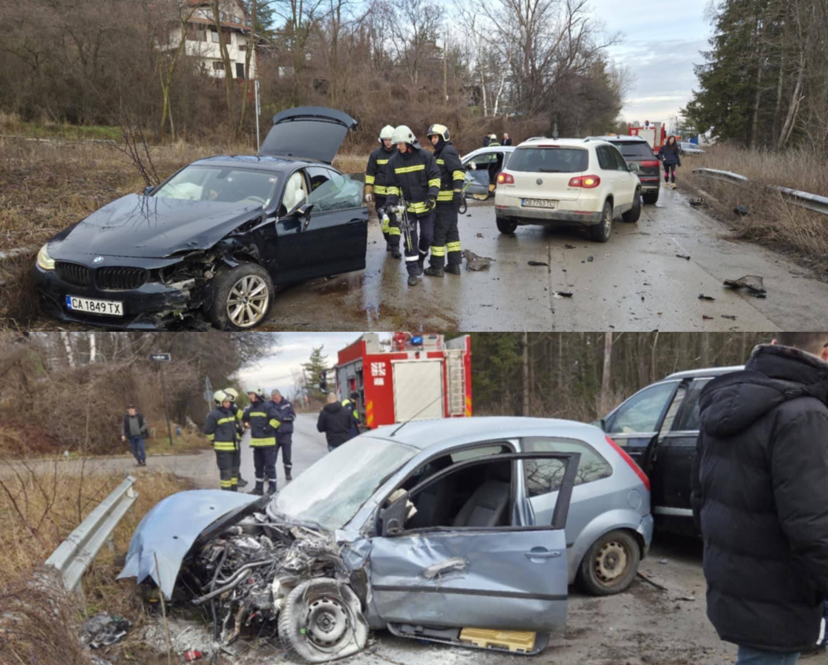 Двама души са пострадали след катастрофа с четири коли край софийска Бистрица Двама души са пострадали след катастрофа с четири коли край софийска Бистрица