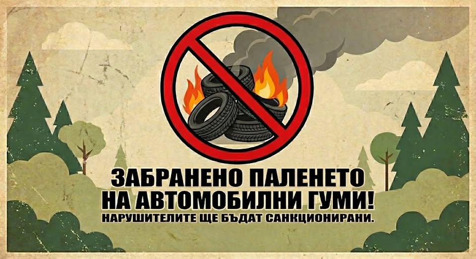 Строга забрана за палене на гуми в Добринище за Сирни Заговезни