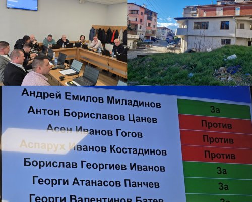 След прегласуване по настояване на Аспарух Костадинов: Предложението на полицая Павлин Рибарев за присвояване на общинска улица в Сандански бе отхвърлено