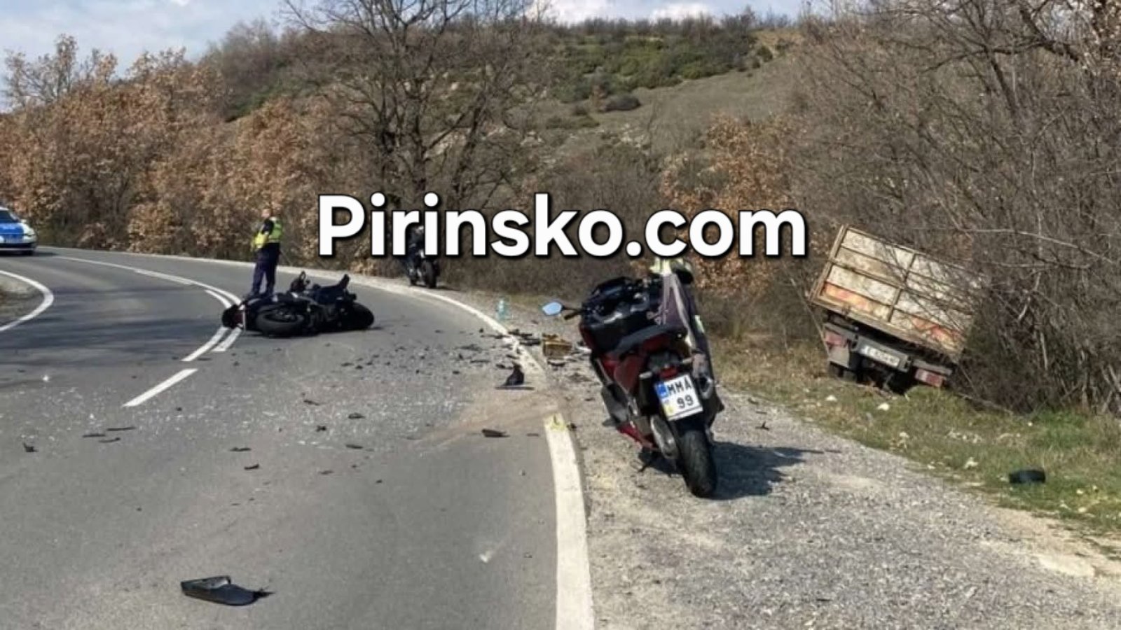 Несъобразена скорост е причината за катастрофата, при която вчера загина моторист край Катунци