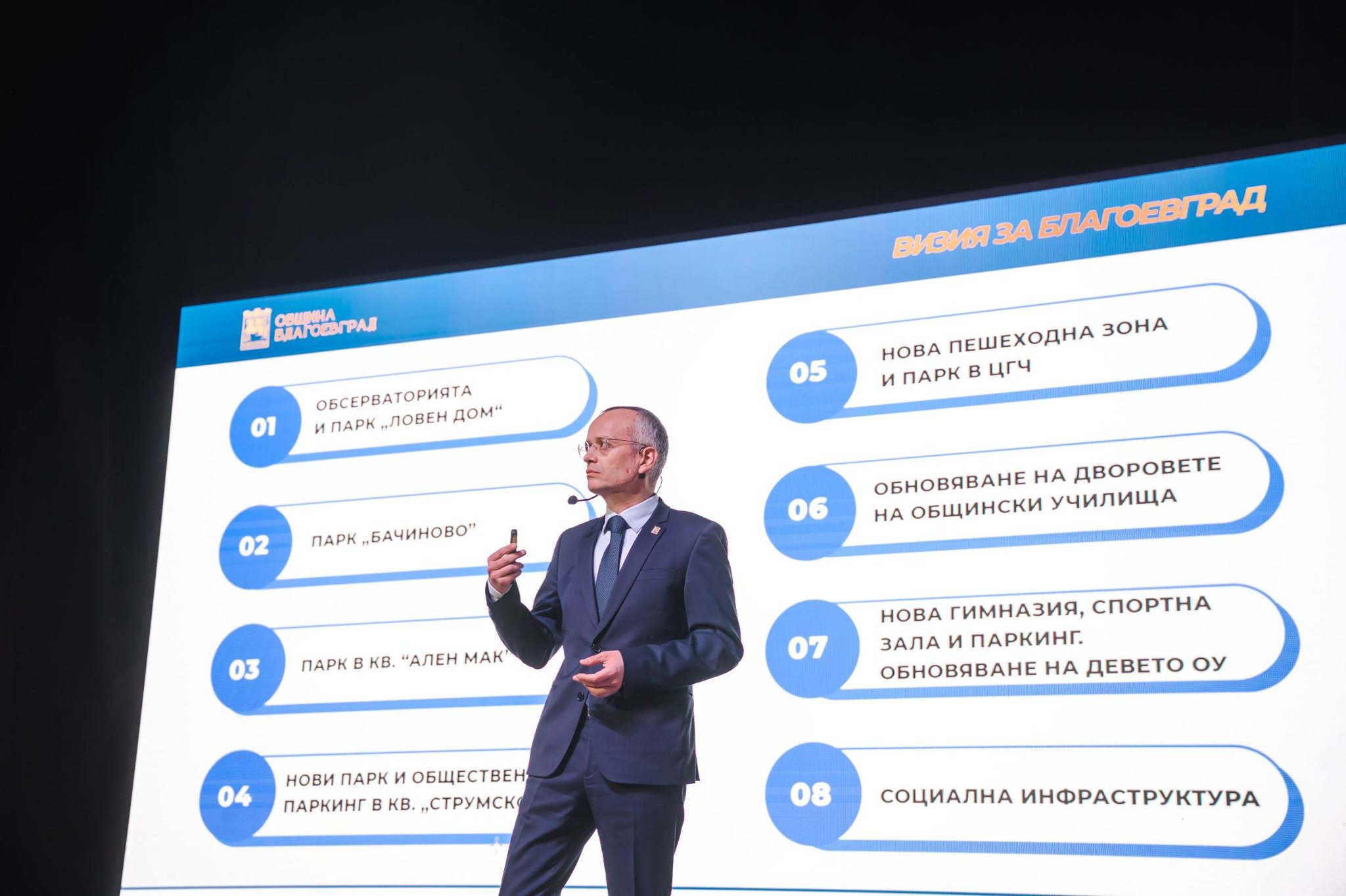 Кметът Методи Байкушев представи 8 ключови проекта за Благоевград на събитието Визия за 2026 Кметът Методи Байкушев представи 8 ключови проекта за Благоевград на събитието Визия за 2026