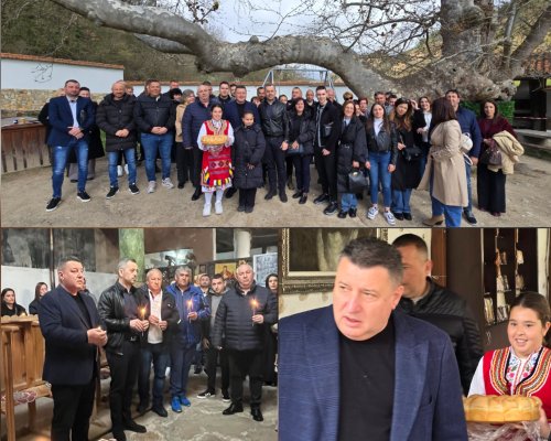 По традиция Георги Георгиев стартира кампанията си с водосвет в храма  Свети Георги  в Златолист