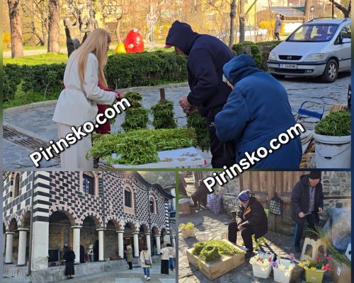 Цветница събра стотици вярващи пред храмовете в Благоевград
