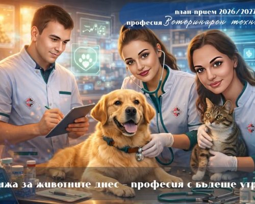 Професия Ветеринарен техник-грижа за животните днес-професия с бъдеще утре в ПГ по МСС Пейо Кр .Яворов в Гоце Делчев