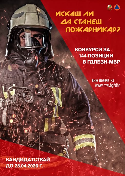 ГДПБЗН обявява конкурси за 144 свободни позиции ГДПБЗН обявява конкурси за 144 свободни позиции