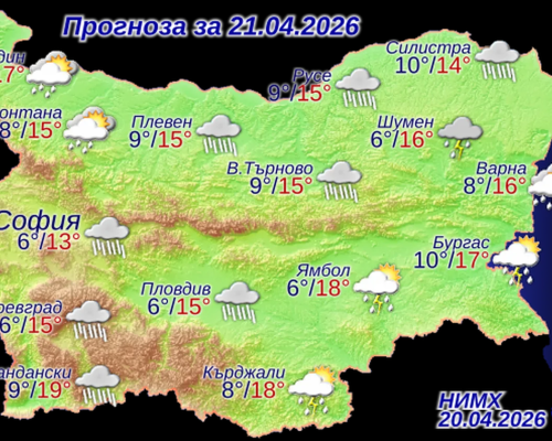 Дъжд и гръмотевици обхващат страната, захлаждане през деня