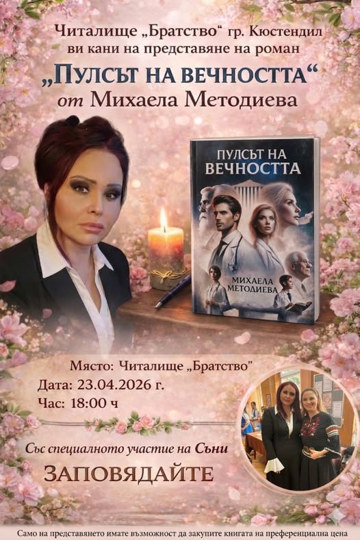 Михаела Методиева представя своя роман в Кюстендил