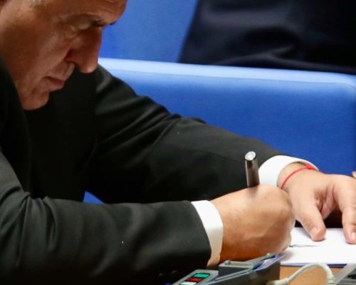 Пленарното заседание върви, а художникът Борисов пак твори СНИМКИ