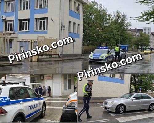 Мерцедес блъсна полицайка на пешеходна пътека в Благоевград