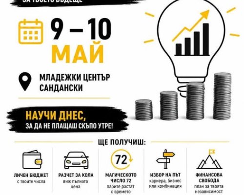 Младежки център Сандански ще проведе обучение по лични финанси