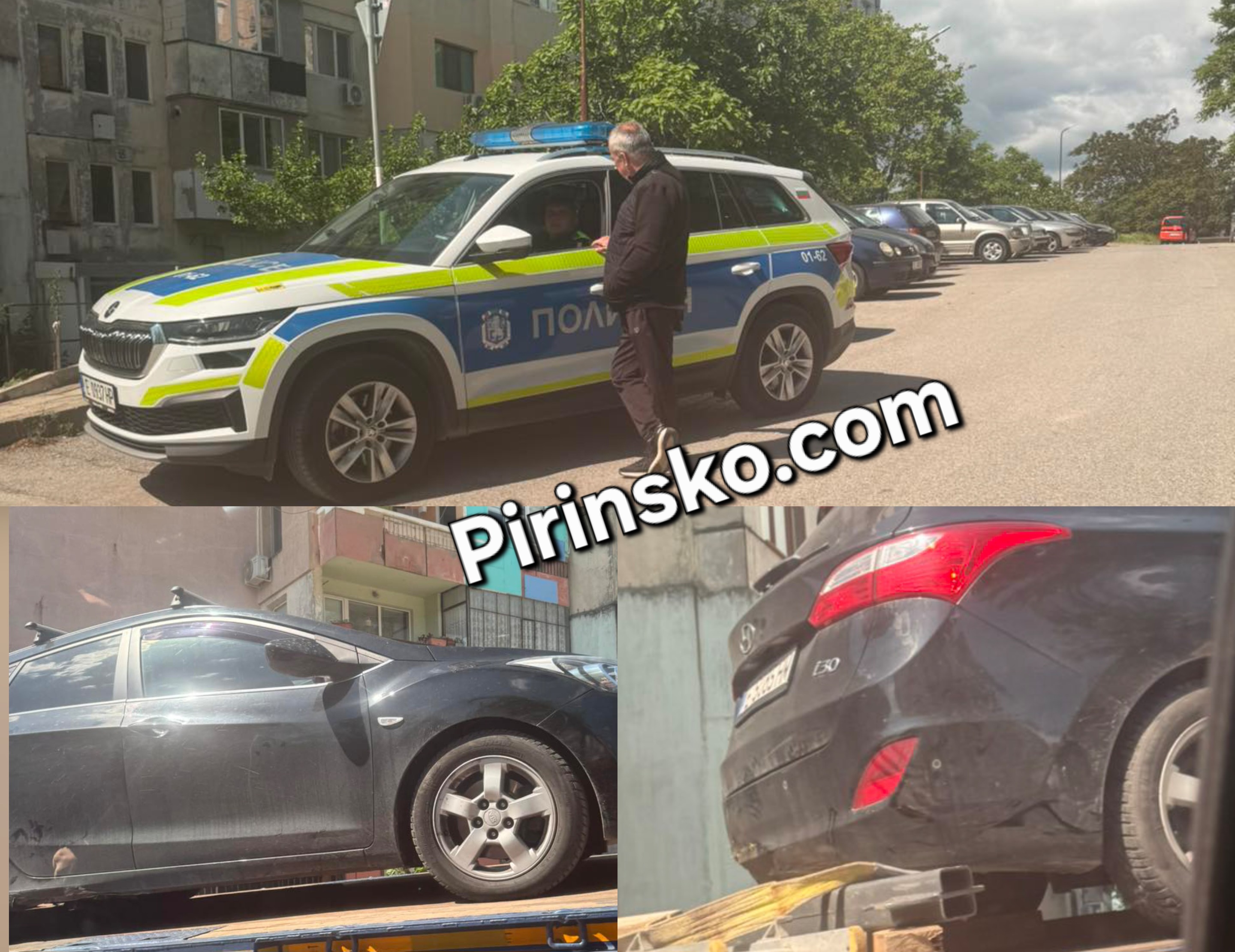 ЗРЕЛИЩНО: Кола потегли и падна при блок 16 в жк Спартак в Сандански ЗРЕЛИЩНО: Кола потегли и падна при блок 16 в жк Спартак в Сандански