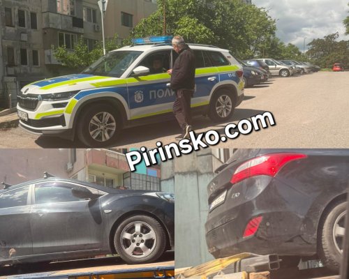 ЗРЕЛИЩНО: Кола потегли и падна при блок 16 в жк Спартак в Сандански
