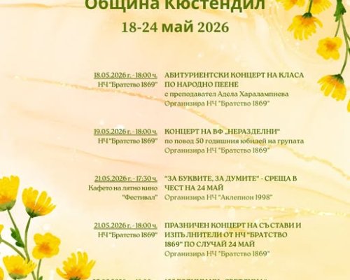 Кюстендилските читалища с разнообразни събития през седмицата