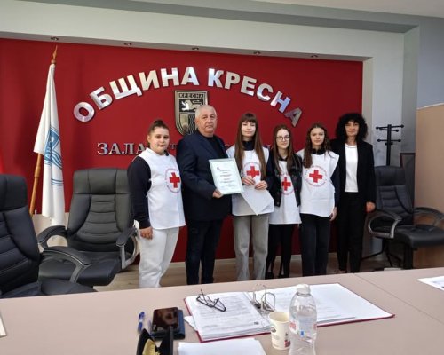 Община Кресна получи благодарствен диплом от БЧК