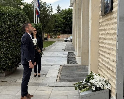 Заместник областният управител Али Хатип почете паметта на Джовани Фалконе в Благоевград