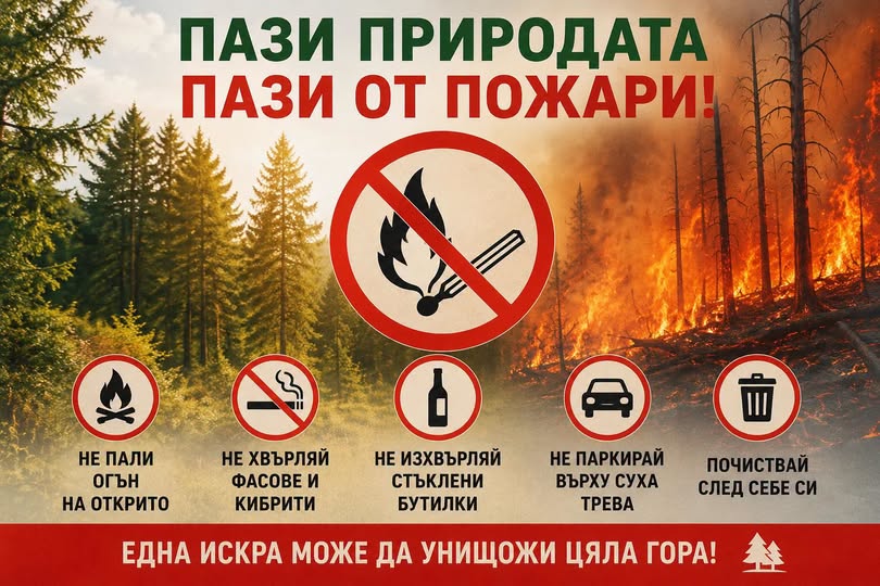 Община Сандански апелира: Не палете огън на открито, извън обозначените места Община Сандански апелира: Не палете огън на открито, извън обозначените места
