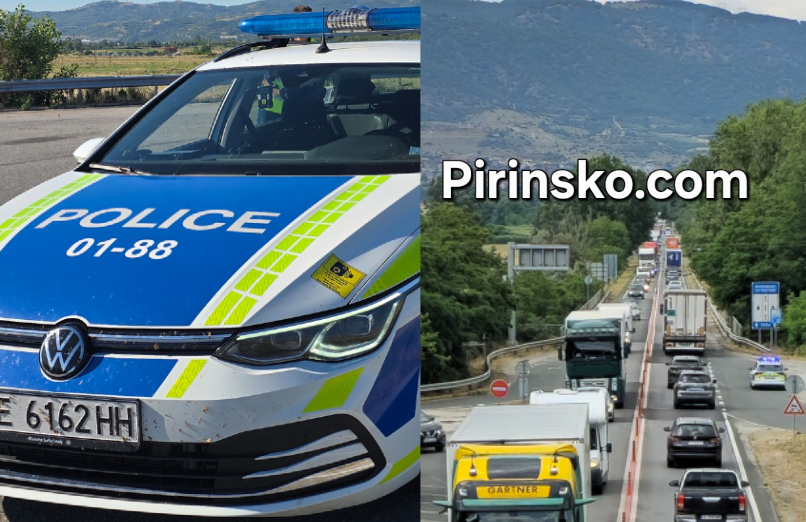 Аварирал тир затруднява движението по Е-79 в Кресненското дефиле
