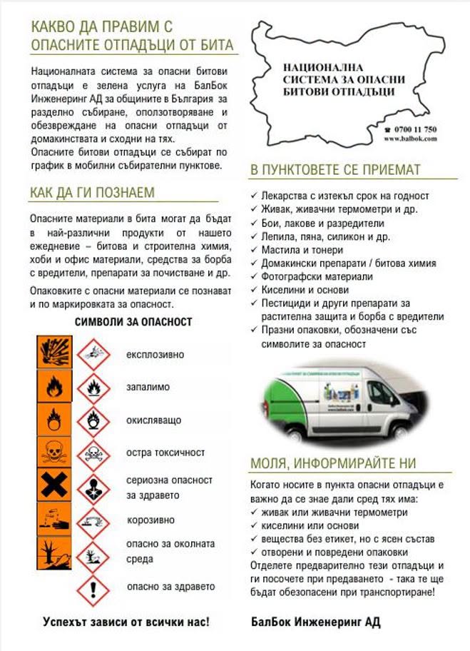 Кампания за събиране на опасни отпадъци в Благоевград