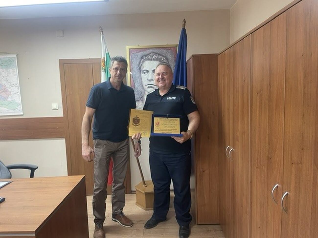 След над 26 години служба: Инспектор Боян Десподов се пенсионира с Почетен плакет от ОДМВР-Кюстендил