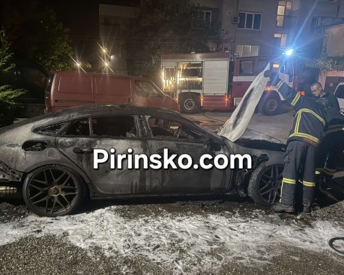 Огнен ад в Благоевград! Маскиран подпали луксозен  Мерцедес , собственикът посочи кого подозира