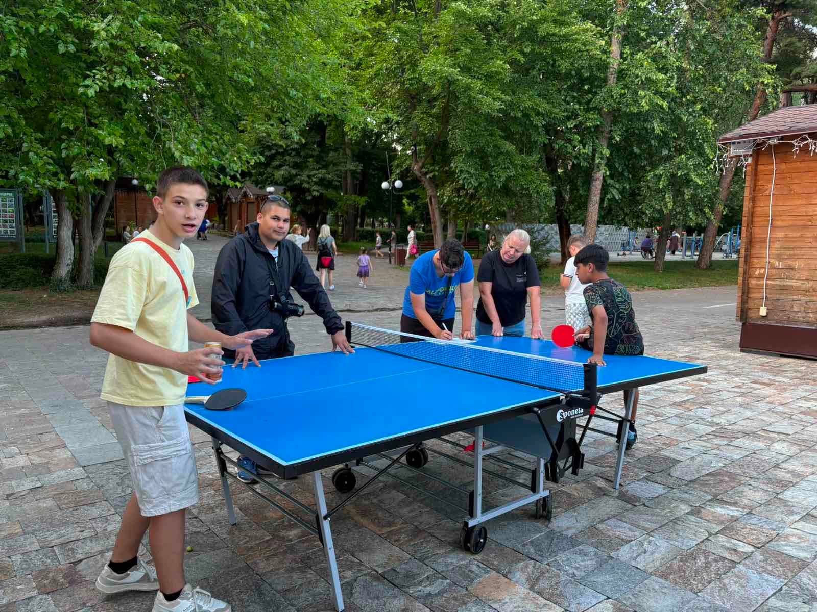 Тенис на маса в Градския парк в Гоце Делчев