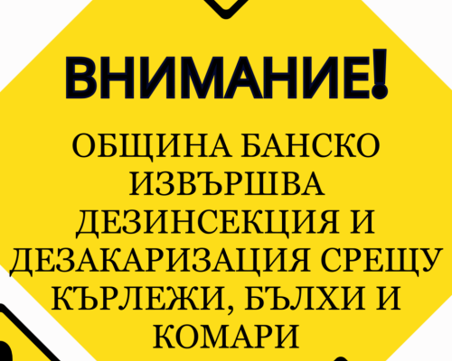 В Банско пръскат превантивно обществени пространства срещу вредители
